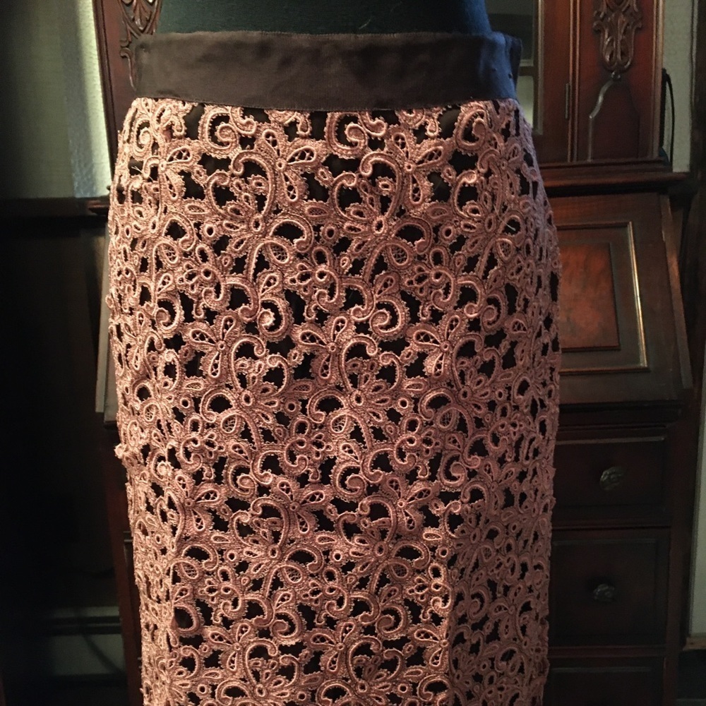 ๐ Host Pick ๐ Lela Rose Guipure Lace Skirt - Picture 2 of 9